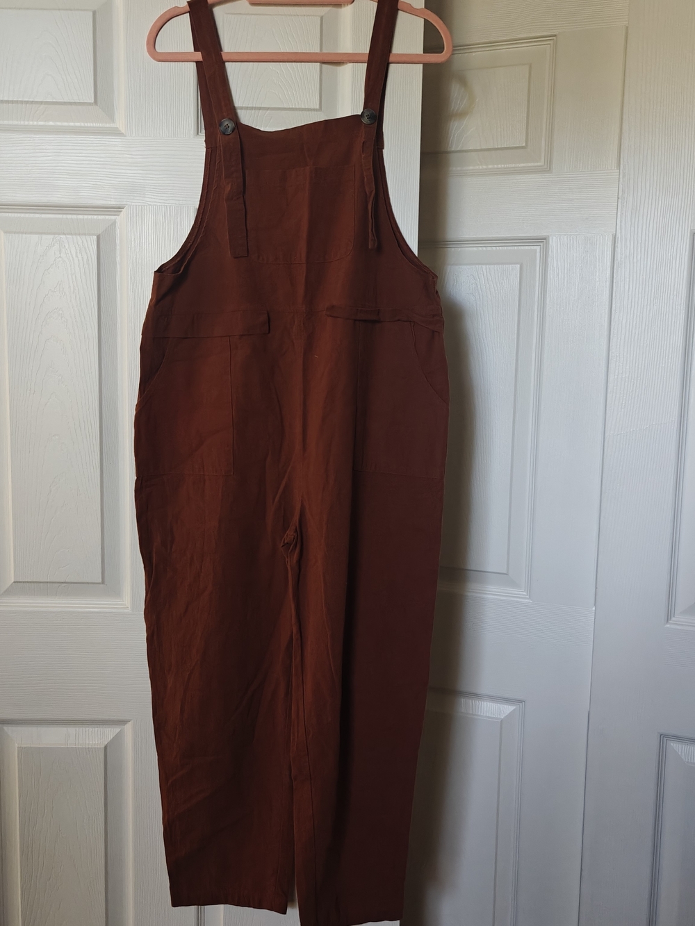 Women's Cloth Overalls - Rust Brown